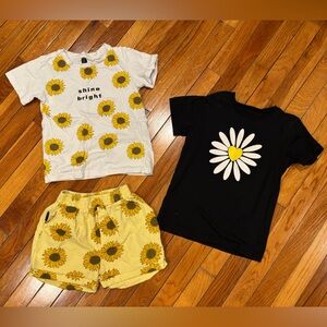 Dot Australia Black and Yellow Matching Shorts Set